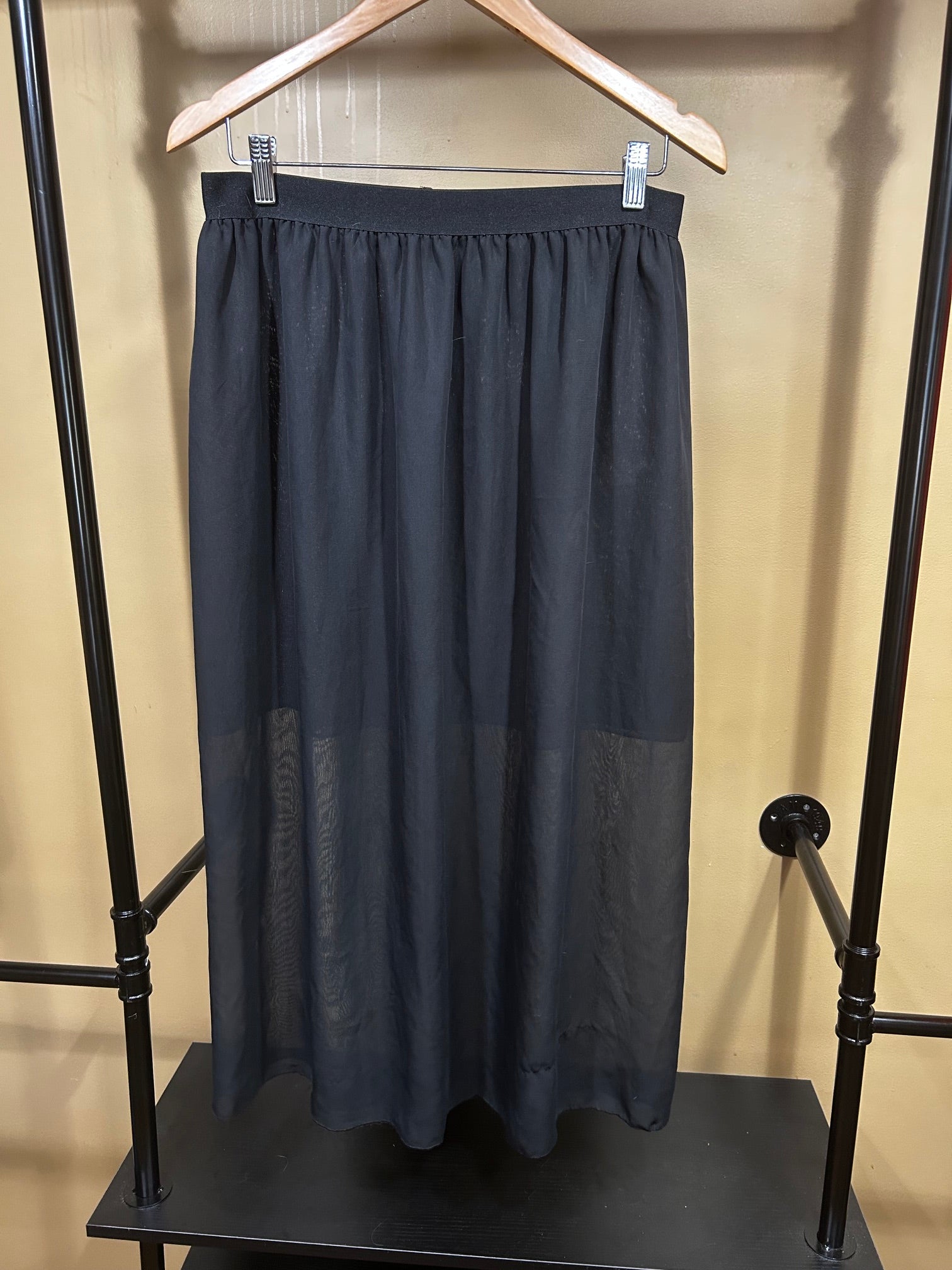Black No Brand Label Maxi Skirt, S/M