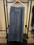 Black Denim No Brand Label Maxi Skirt, S