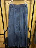 Blue Denim No Brand Label Maxi Skirt, S