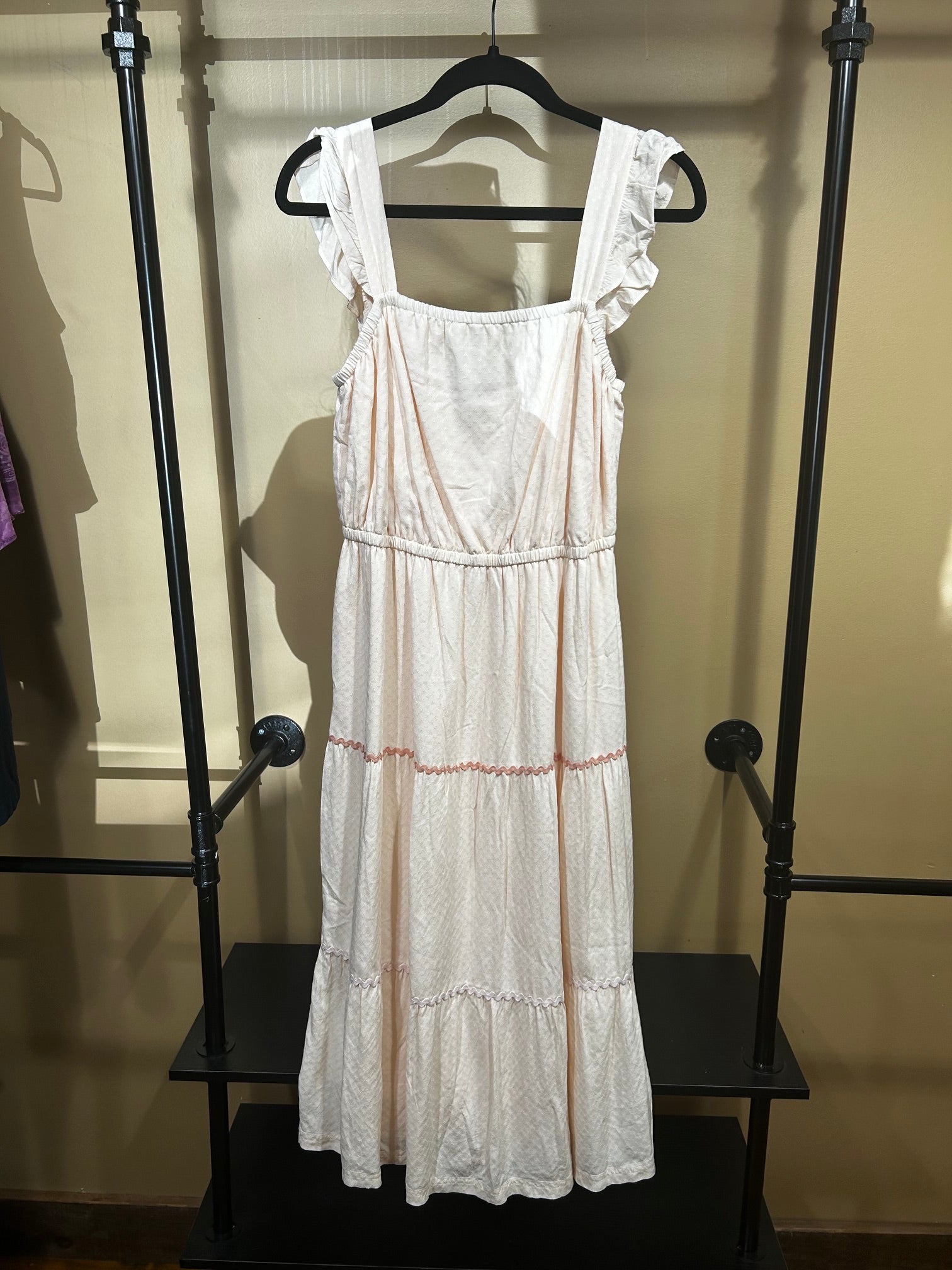Peach Lauren Conrad Peasant  Midi Sundress, M