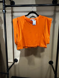 Orange Endless Rose Cropped Top, L