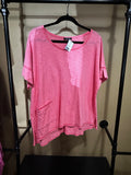 Pink G & C United Knitwear 100% Cotton Tunic, M