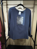 Gray No Brand Label Unique Top, M