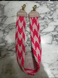 Pink Chevron Salt Bag Strap, OS