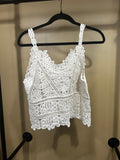 Cream No Brand Label Crochet Cami, M