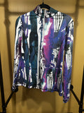 Multicolored Snoskins Quarter Zip Top, L