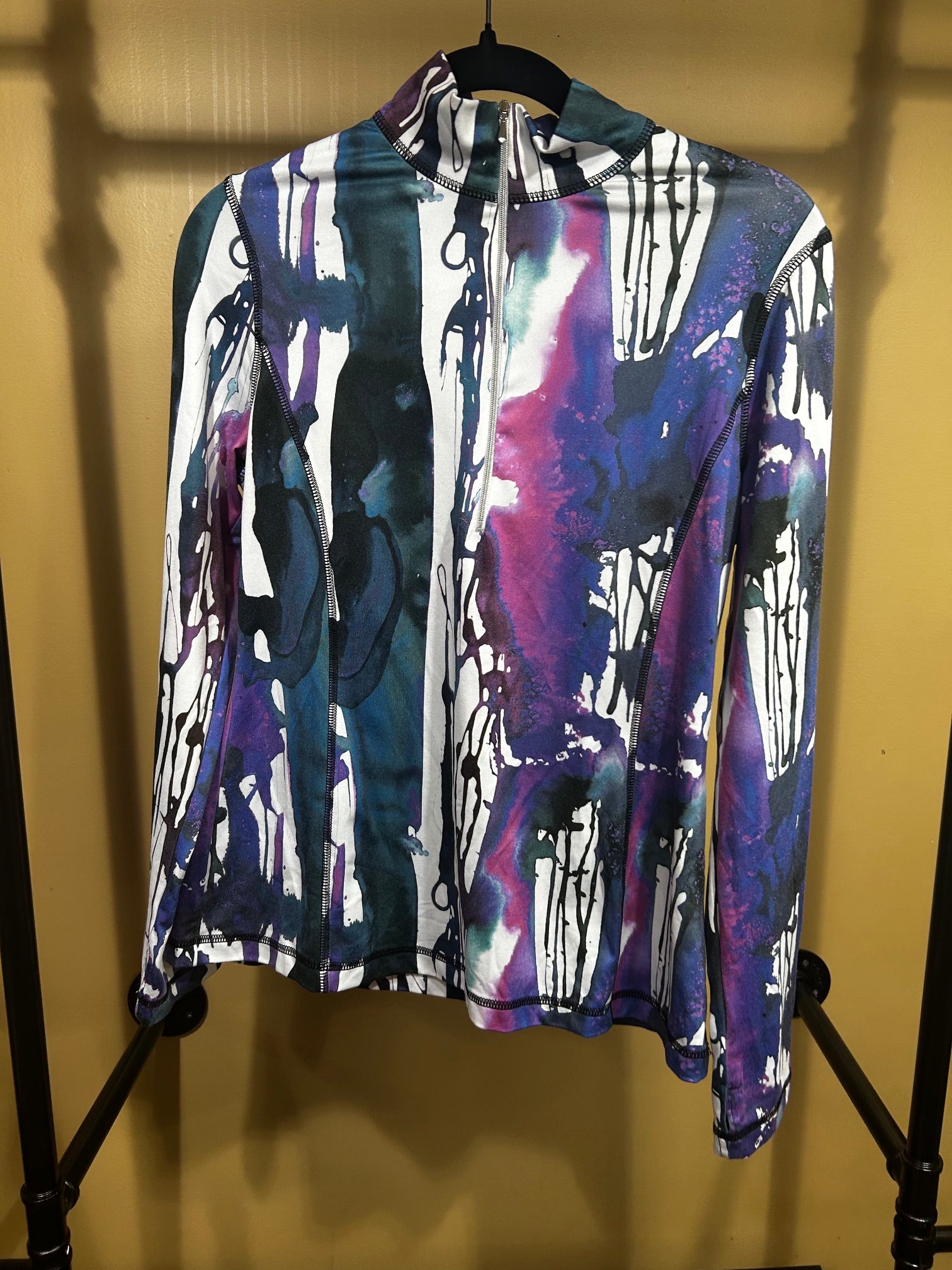 Multicolored Snoskins Quarter Zip Top, L