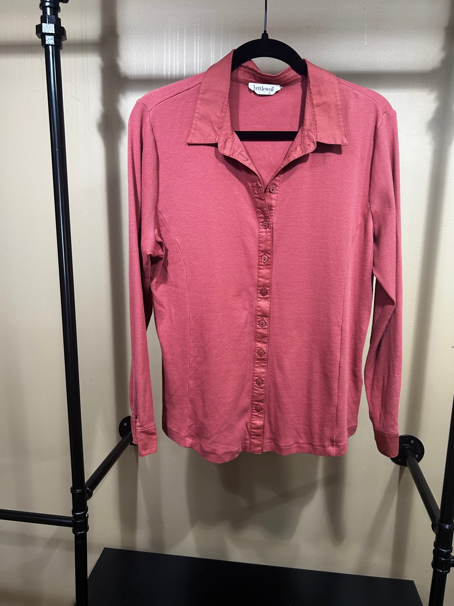 Rust Kettlewell Cotton/Elastane Button Down, L