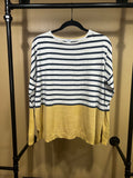 Blue and Yellow Fat Face Merino Wool Blend Sweater, 12
