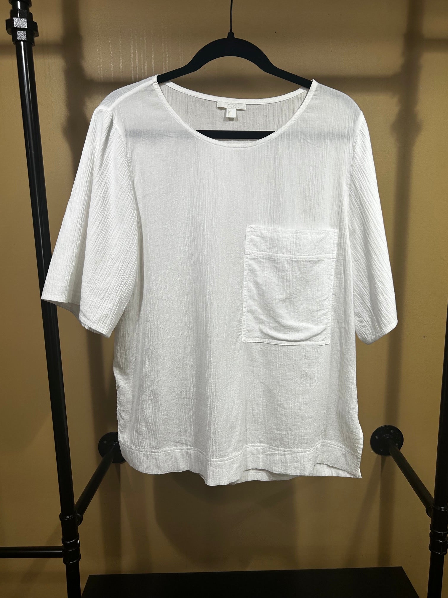 White Cos 100 % Cotton Blouse, L