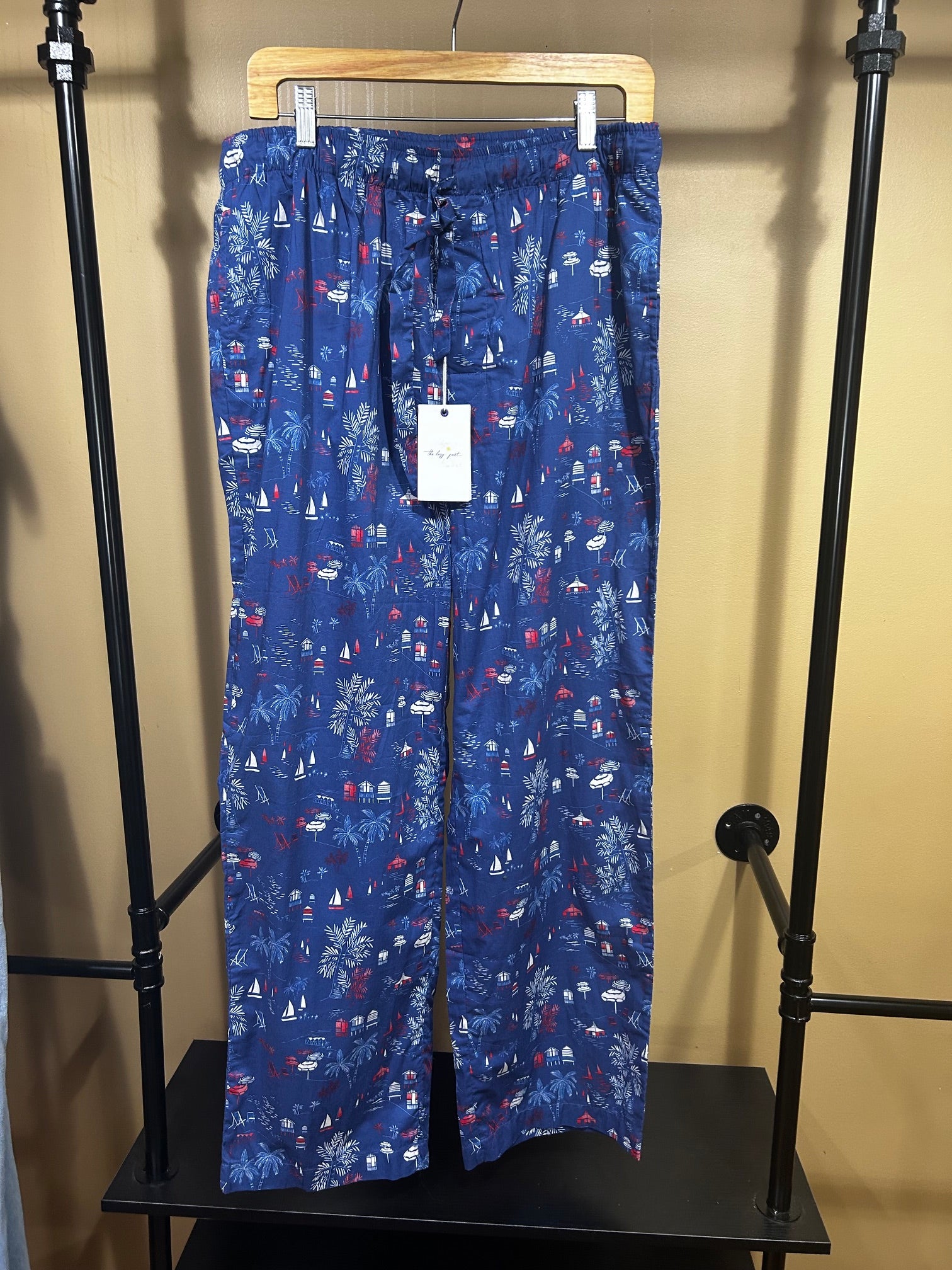 Blue The Lazy Poet NWT 100% Cotton Pants $110, XL