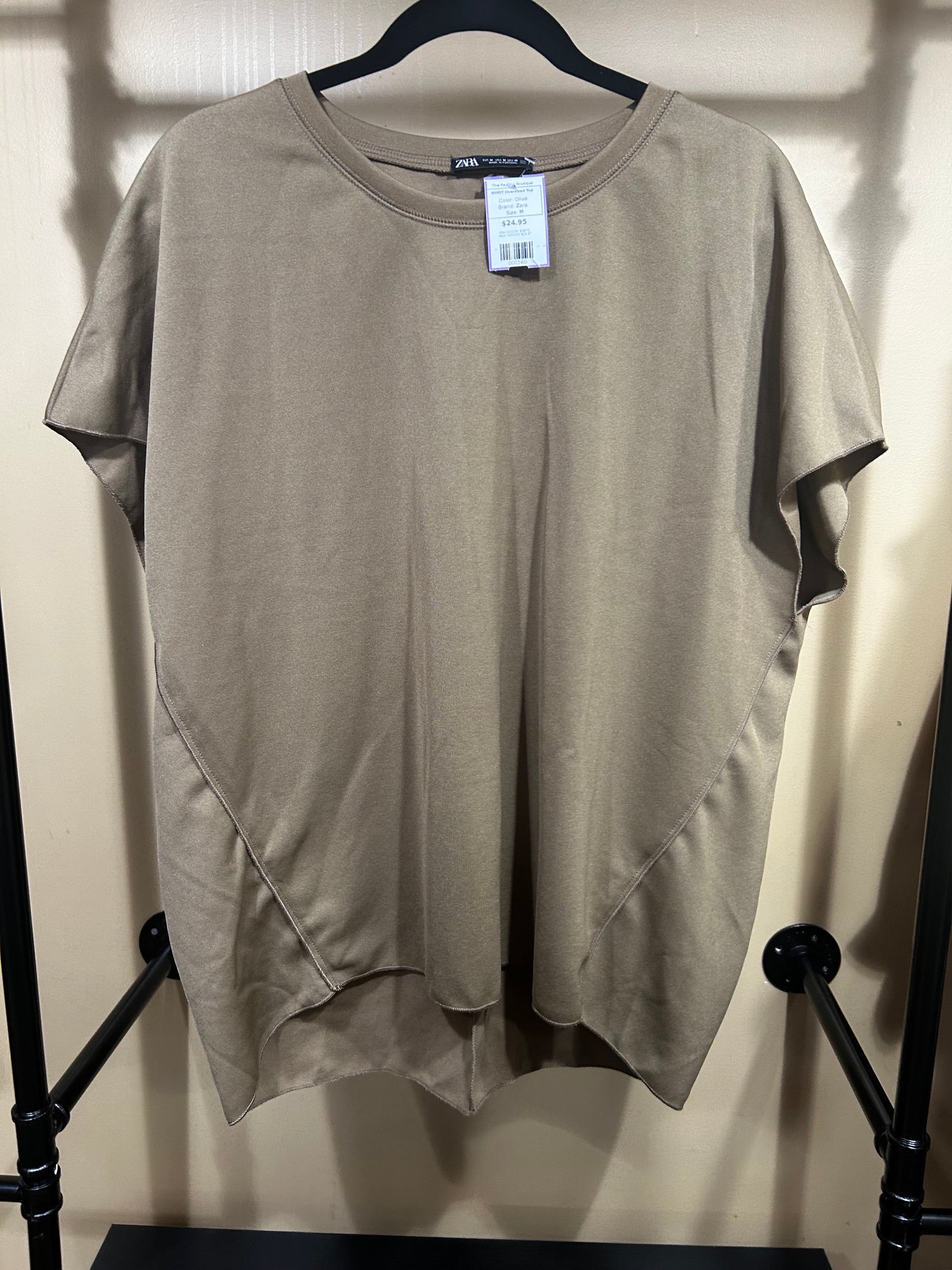 Olive Zara NWOT Oversized Top, M