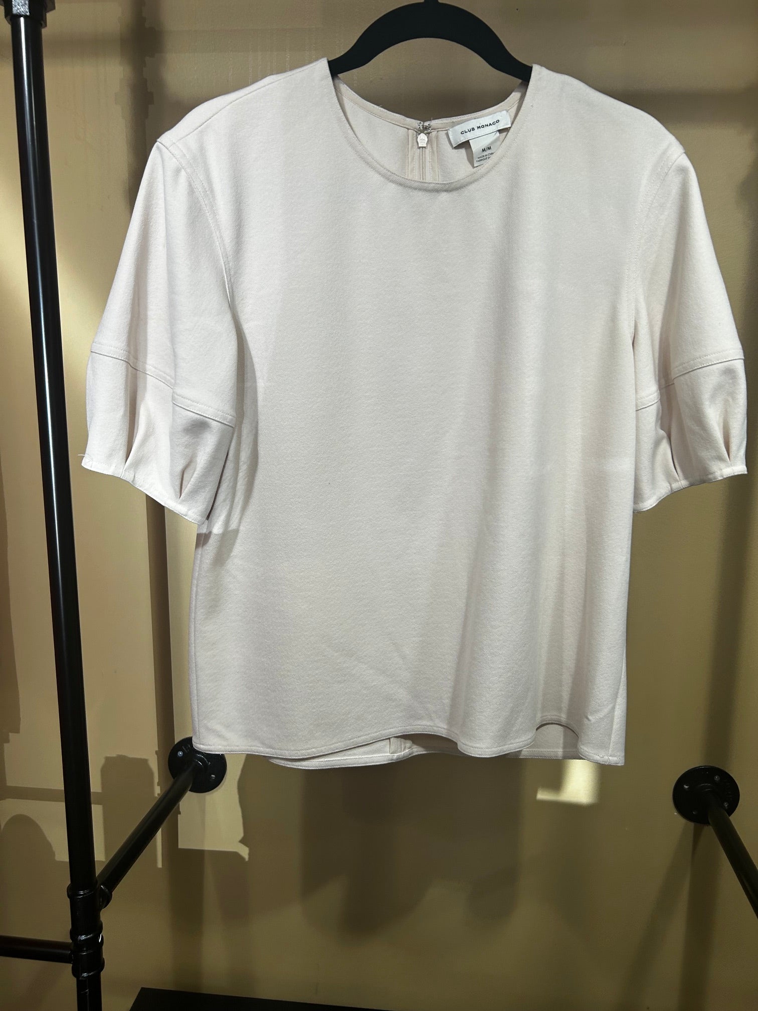 Blush Club Monaco Balloon Sleeve Top, M