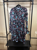 Black Print Walter Baker $225 Fiona Ruffled Dress, 2