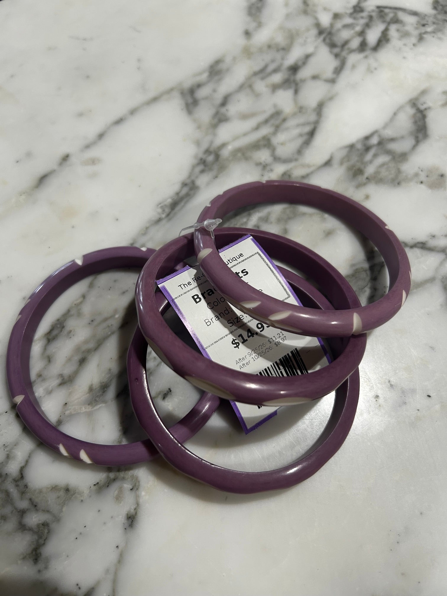 Lilac Vintage Bracelets , OS