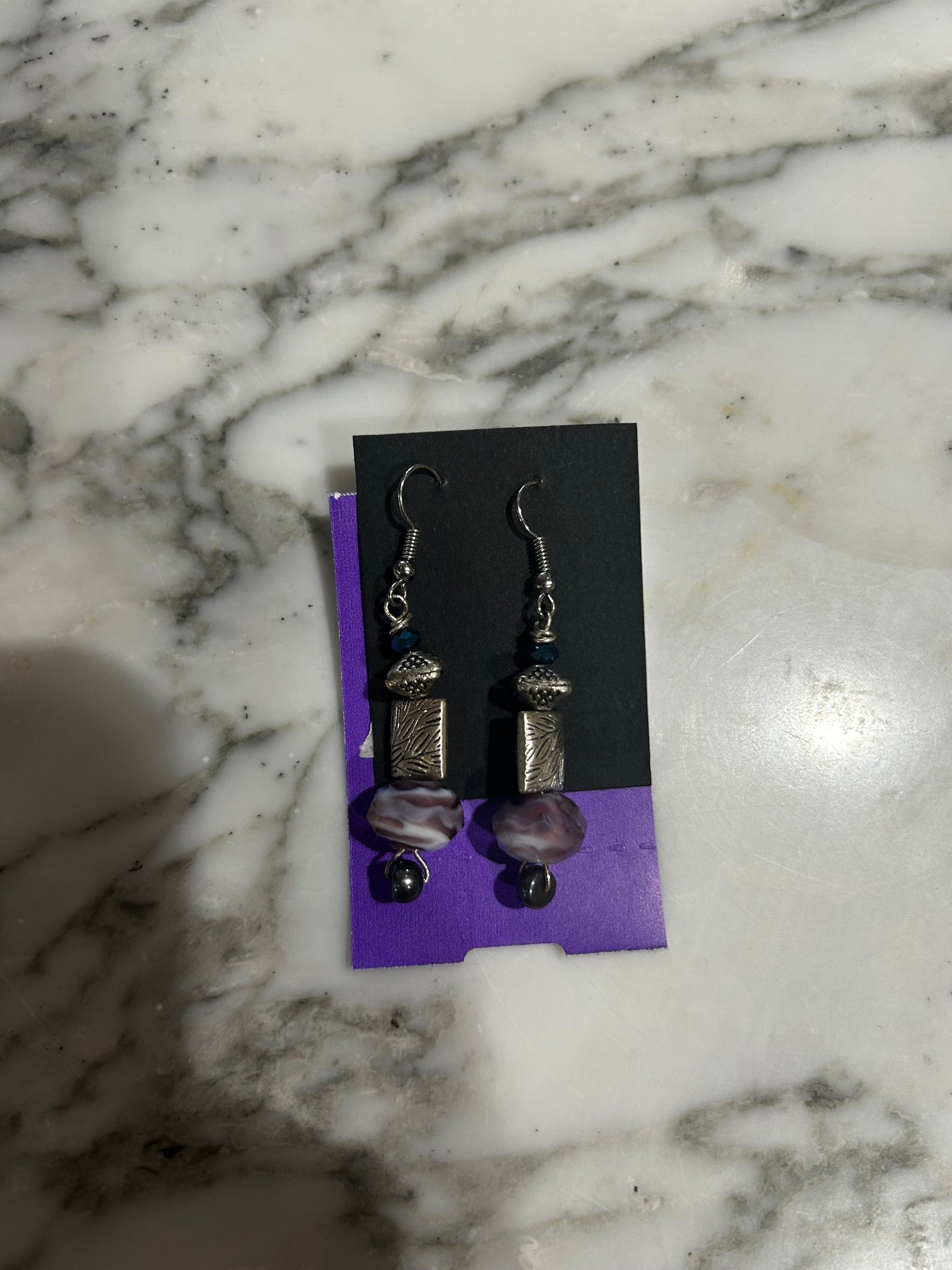 Silver  No Brand Label Dangle Earrings, OS