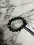 Green No Brand Label Indian Agate Stone Bracelet, OS