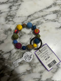 Multicolored Jilzara Beaded Wrist Keychain, OS