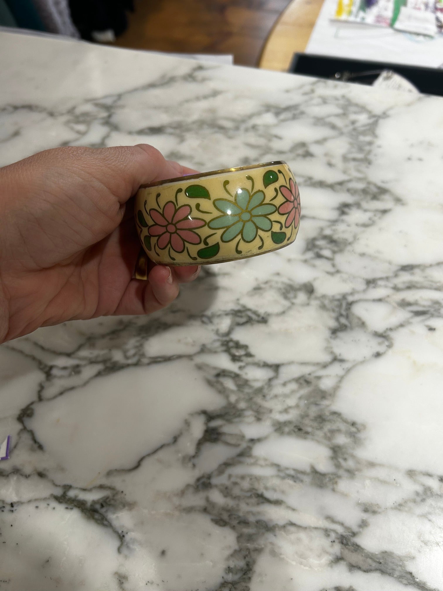 Multicolored No Brand Label Vintage Bangle, OS