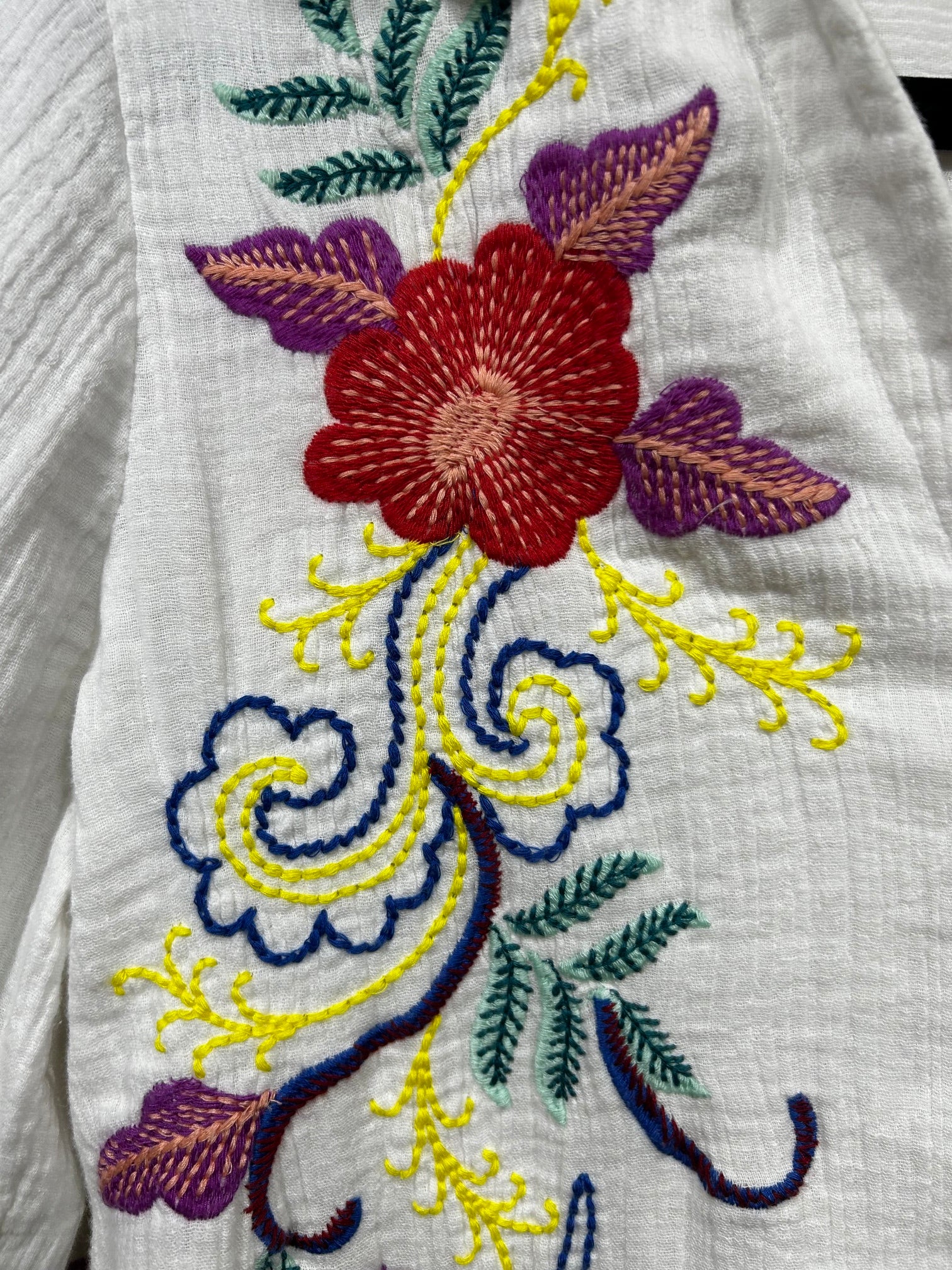 Embriodered Soft Surroundings 100% Cotton Tunic, S