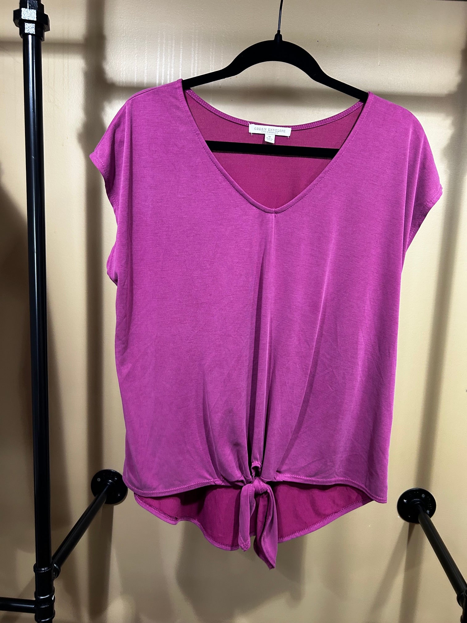 Fuscia Green Envelope Top Made in USA, M