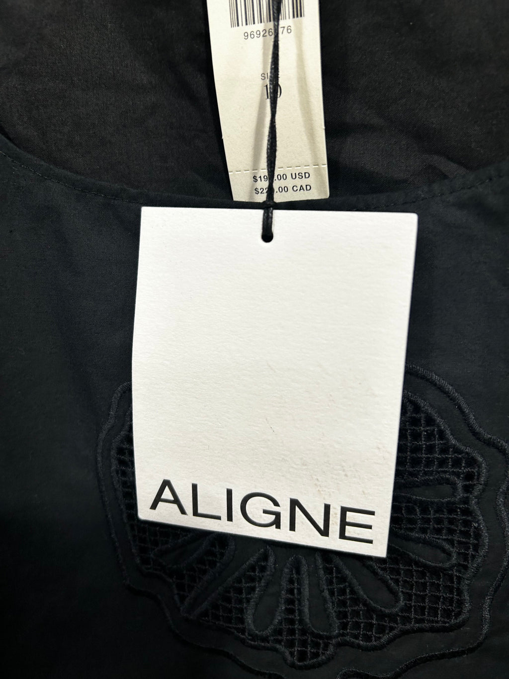 Black Aligne NWT $190 Dress, 10