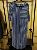 Blue Striped Habitat Rayon/Spandex Dress, S