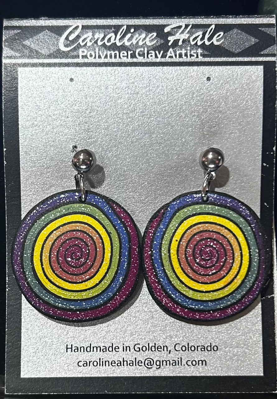 Multicolored Caroline Hale Polymer Clay  Earrings, OS