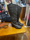 Distressed Charcoal Gray Frye $400 Carson Tab Tall Boots, 10