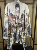 Embriodered Johnny Was Sarina Wrap Cardigan , M
