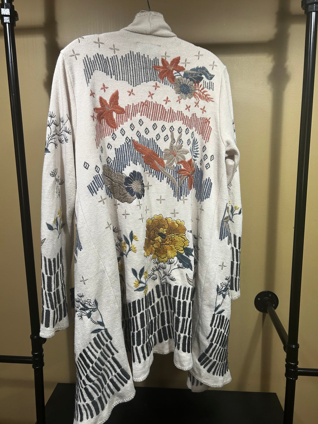 Embriodered Johnny Was Sarina Wrap Cardigan , M