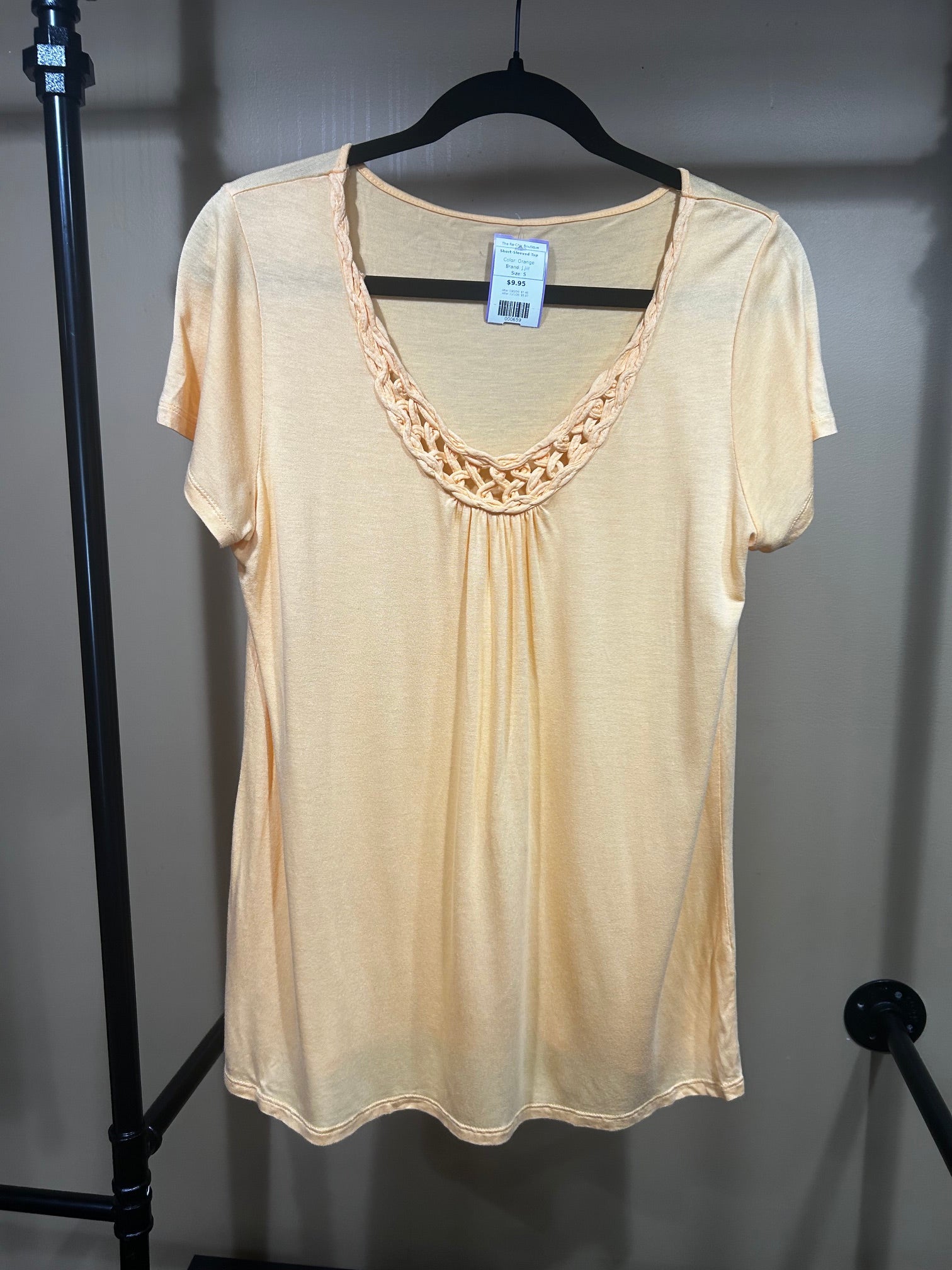 Orange J.Jill Short-Sleeved Top, S