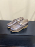Brown Leather Dansko Clogs, 38
