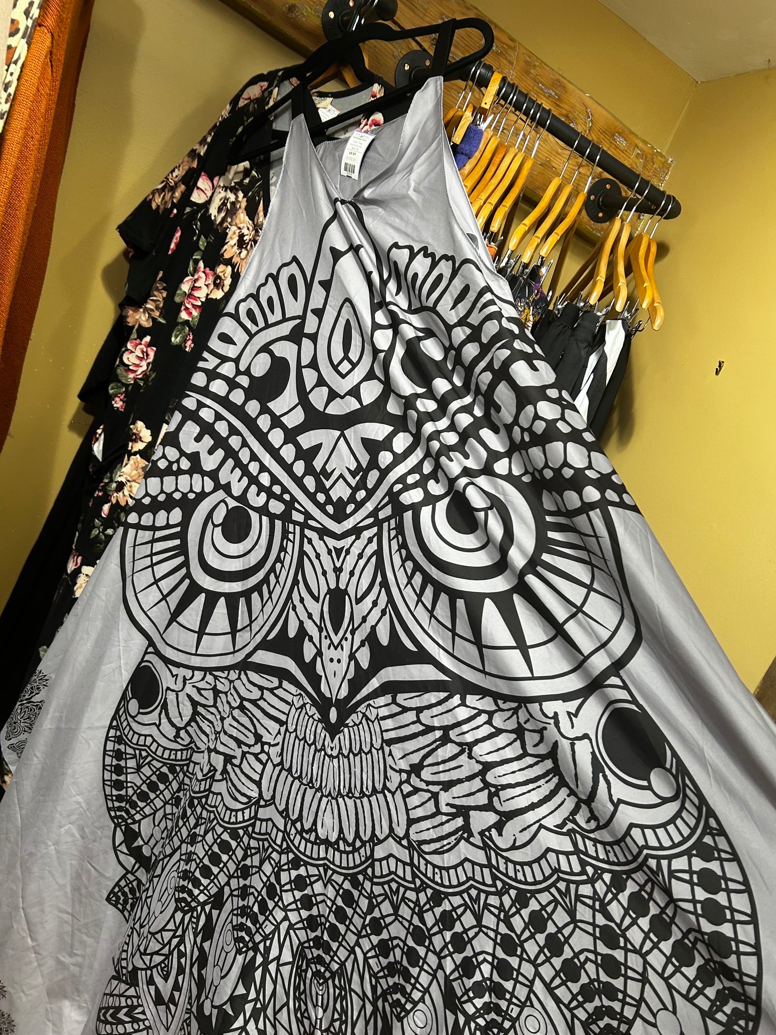 Gray No Brand Label Owl Romper, OS