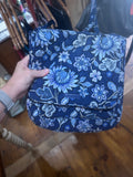 Blue Print Vera Bradley Quilted Crossbody, OS
