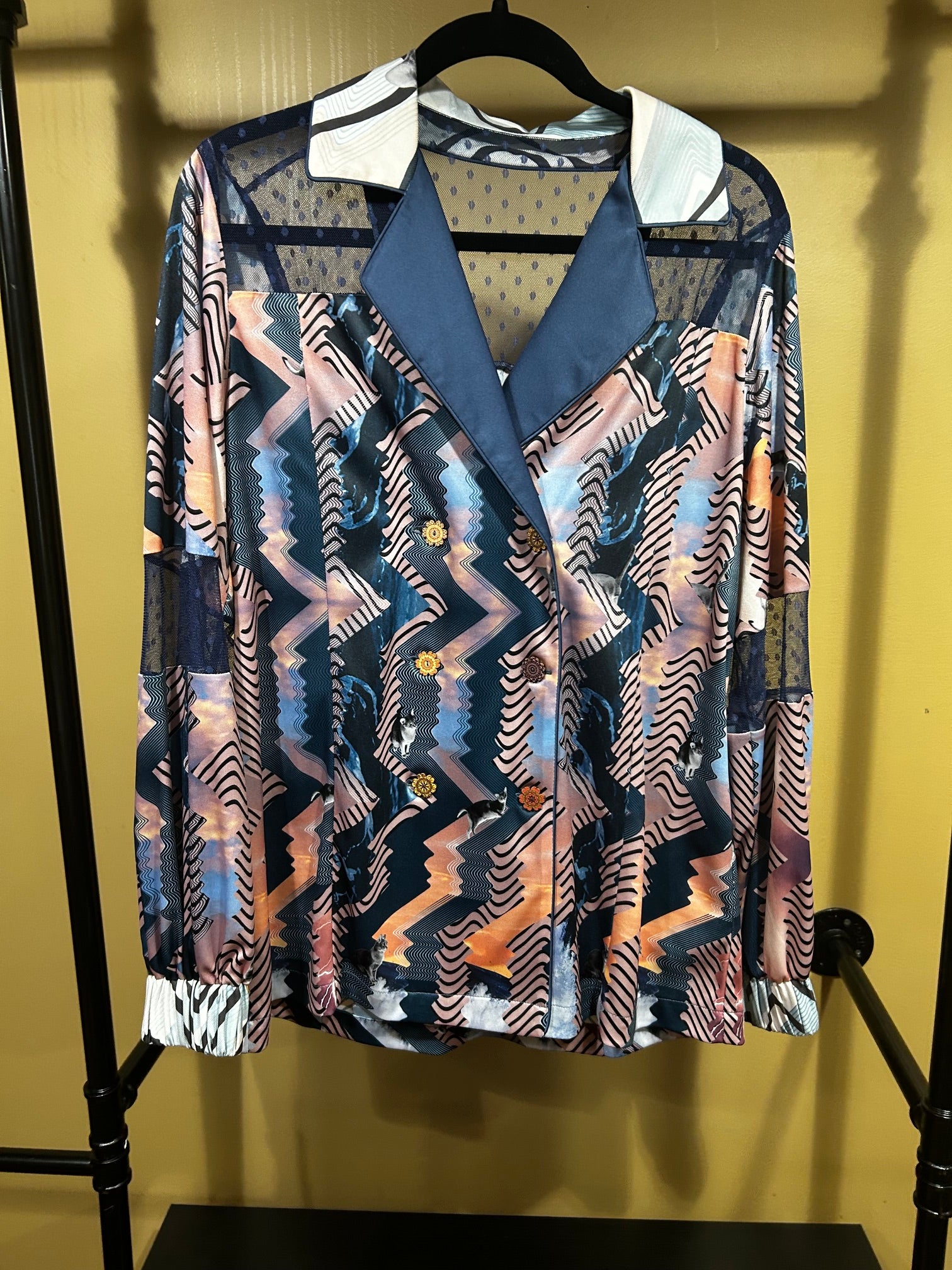Multicolored Moumi NWT $220 Greta Jacket, UK 10