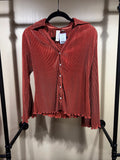 Terracotta Dolan Lettuce  Hem Top, XXS