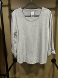 Gold Striped Chicos Ultimate Tee, L