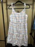 Rainbow No Brand Label Linen-Blend Dress, XS