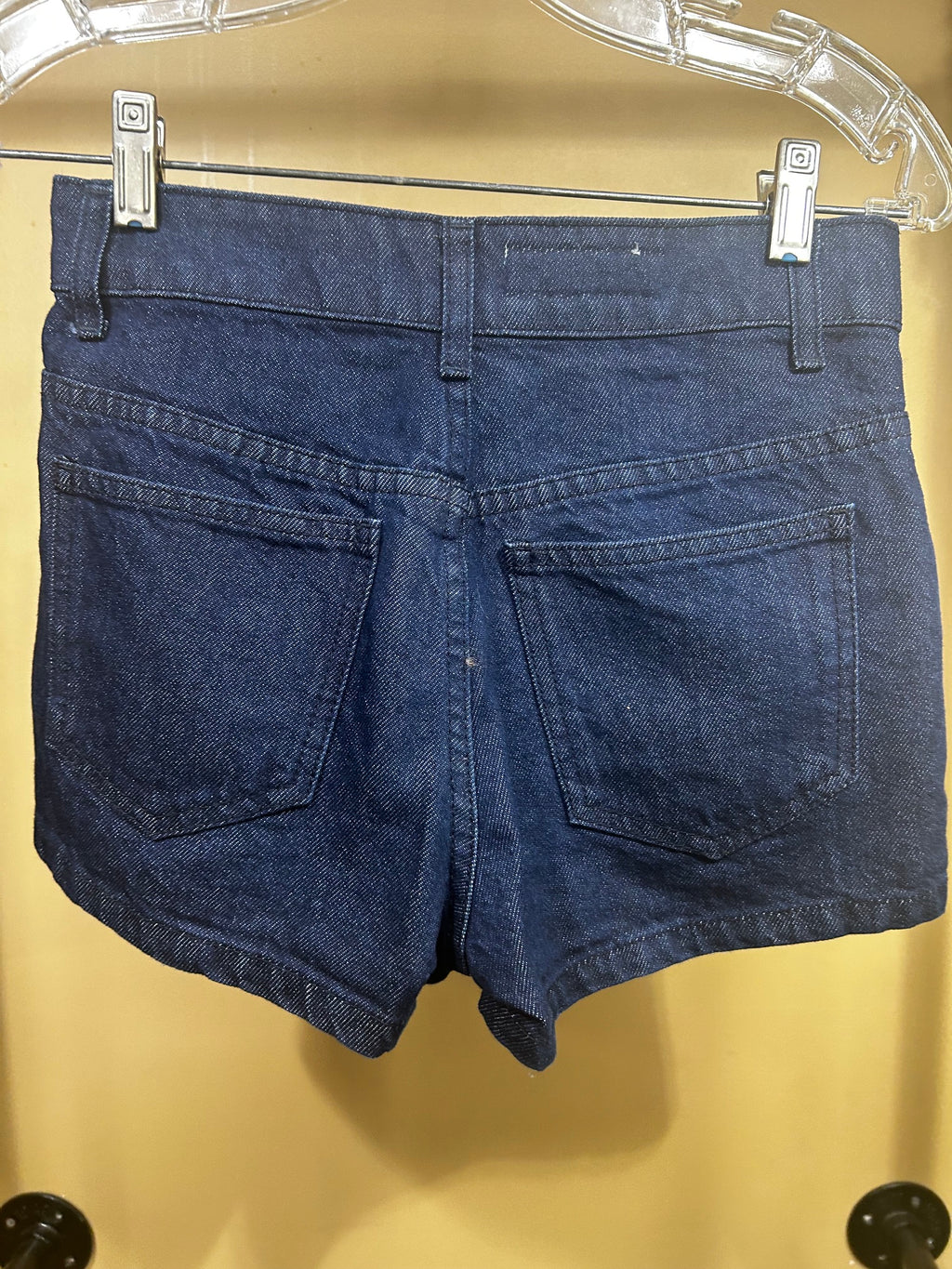Blue Zara Cotton-Blend High Waisted Denim Shorts, 0