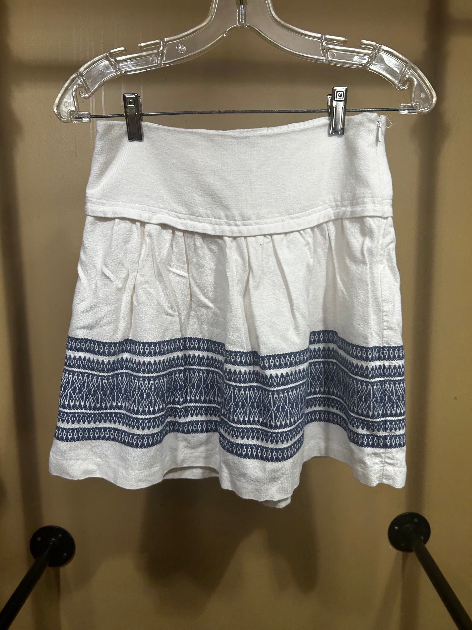 White Madewell 100% Cotton Mini Skirt, 00