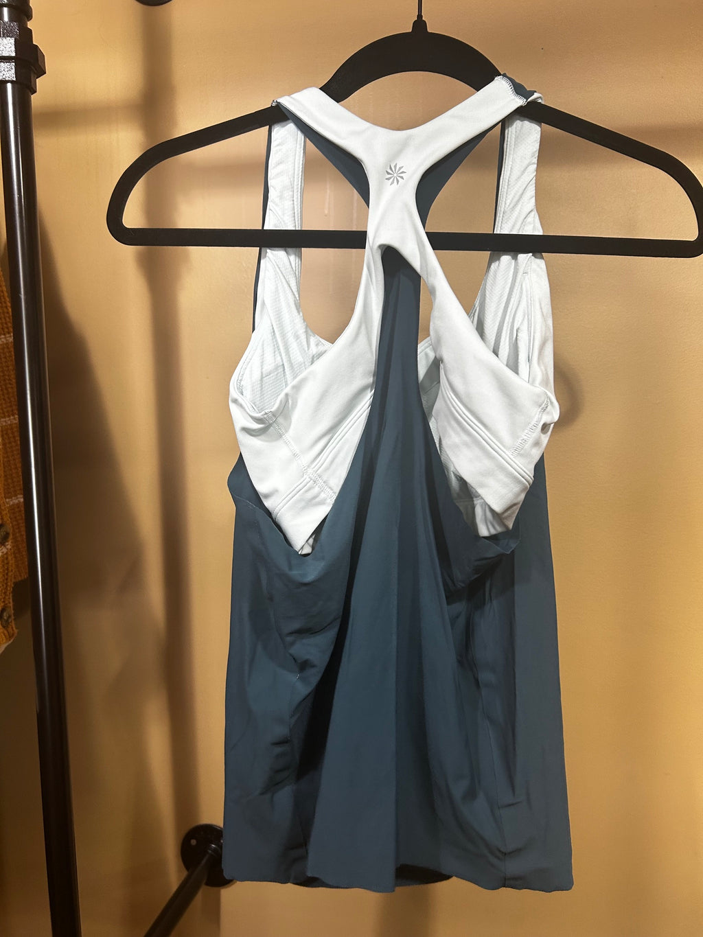 Blue Athleta Racerback Tank with bra