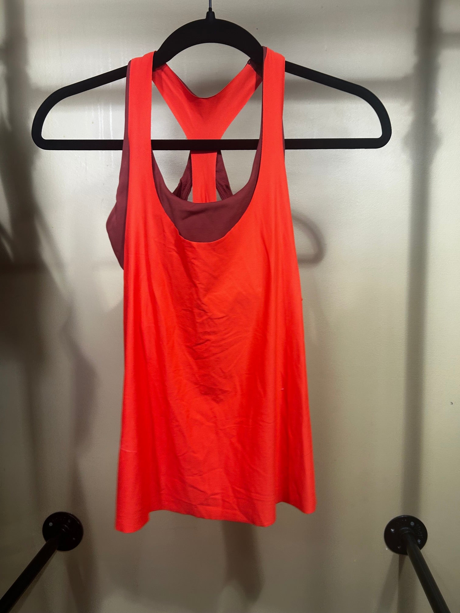 Orange  Athleta Racerback Tank with bra, S