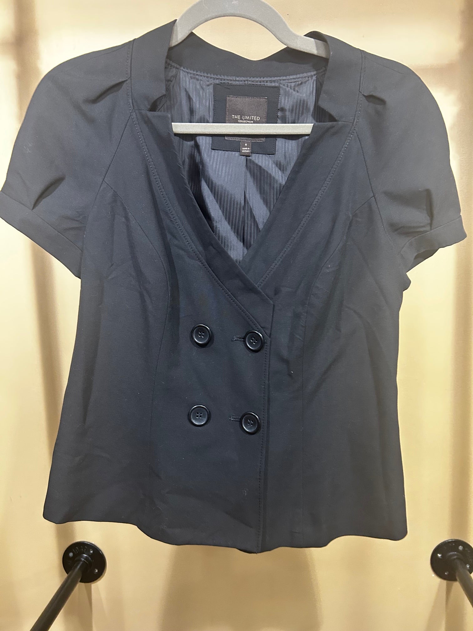 Black The Limited Short-Sleeved Blazer, S