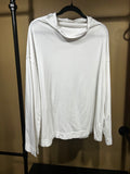 White Free People Mock-Neck Long S-leeve Top, L
