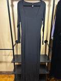 Black Skims Soft Long-Sleeve Maxi Dress, XXL