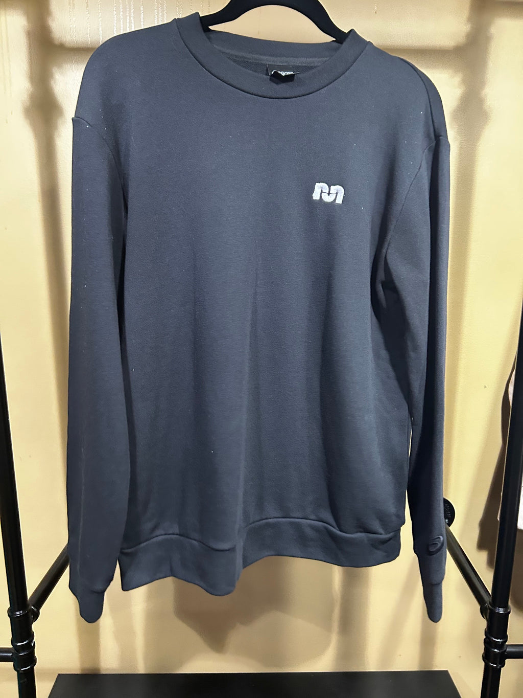 Black Asics Believe in the Run Crewneck , M