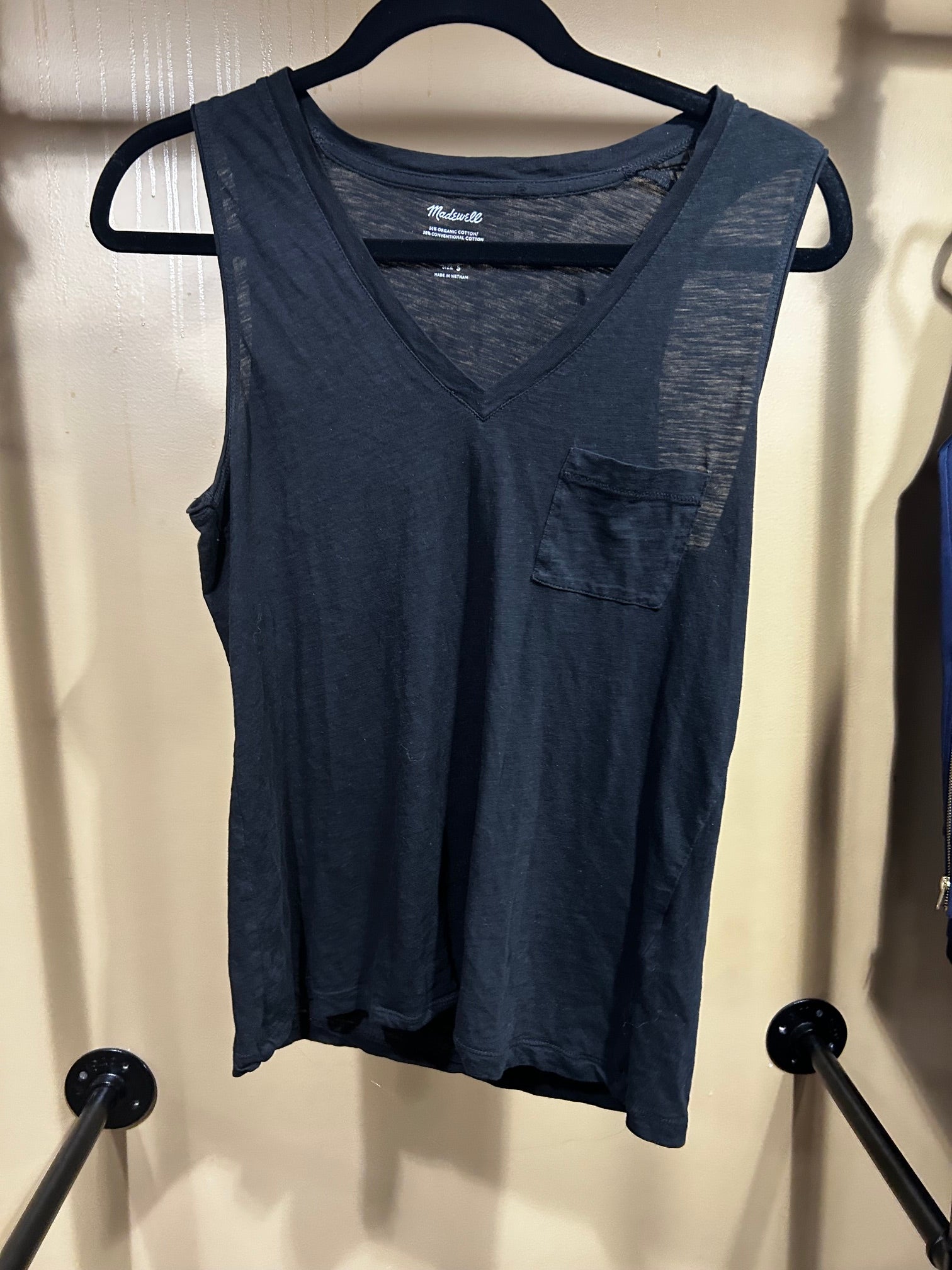 Black Madewell Organic Cotton Tank, S