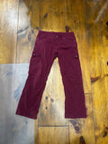 Maroon Kuhl FreeFlex Roll-Up Cargo Pants, 14