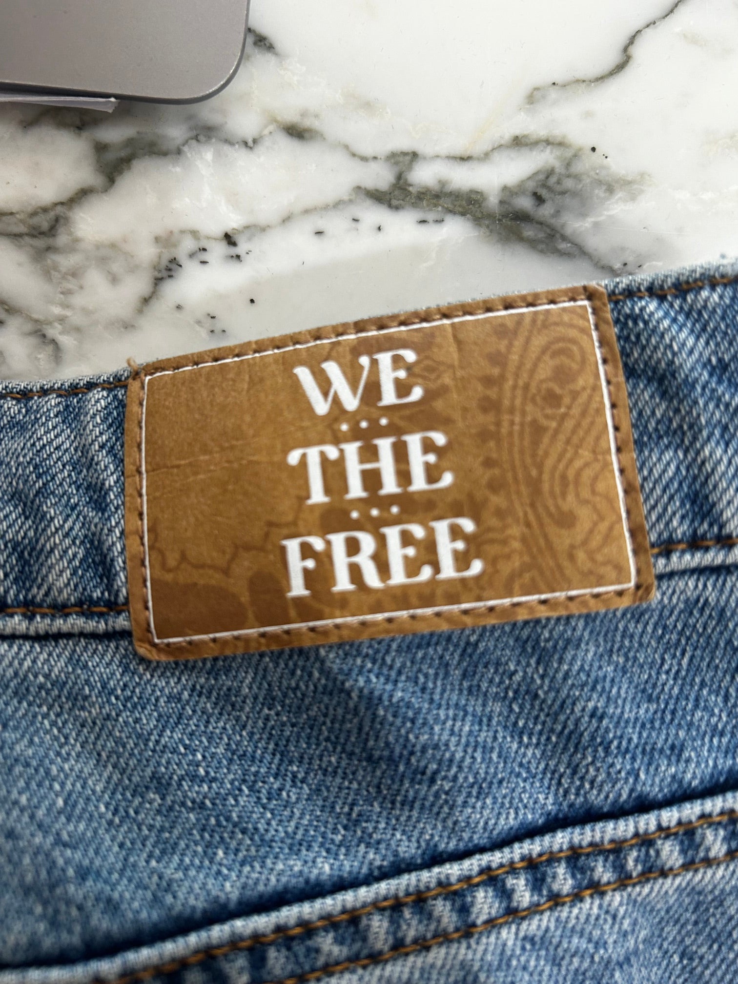 Denim Free People High-Rise Slim Straight Leg, 32